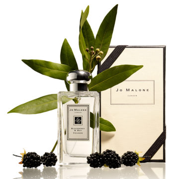 Jo Malone Blackberry Bay, fragrance & skincare products photography by Rich Begany