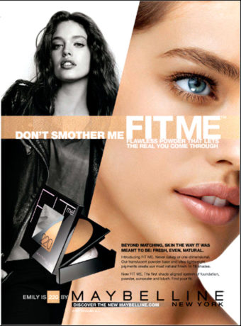 Maybelline Fit Me Compact, tearsheets, photography by Rich Begany