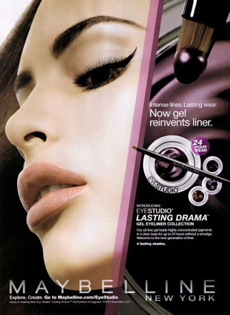 Maybelline Gel Liner, tearsheets, photography by Rich Begany