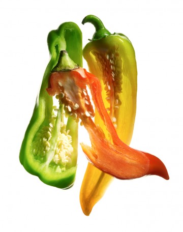 Pepper Cores, food photography by Rich Begany