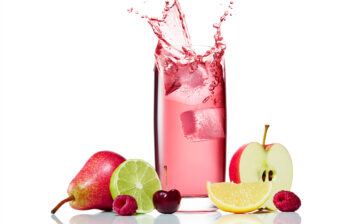 Pink Fruit Splash, beverage photography by Rich Begany